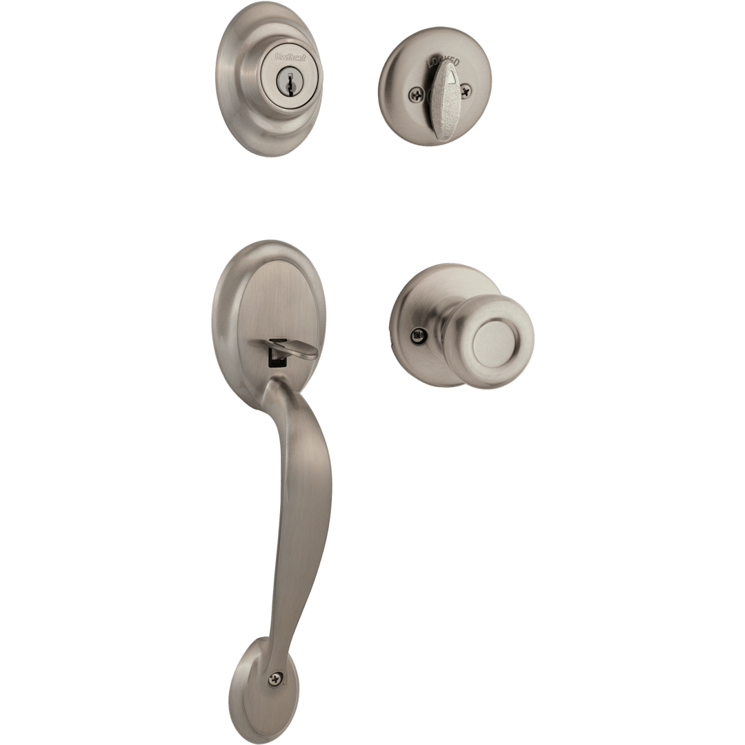 Dakota Single Cylinder Handleset w/Tylo Knob in Satin Nickel
