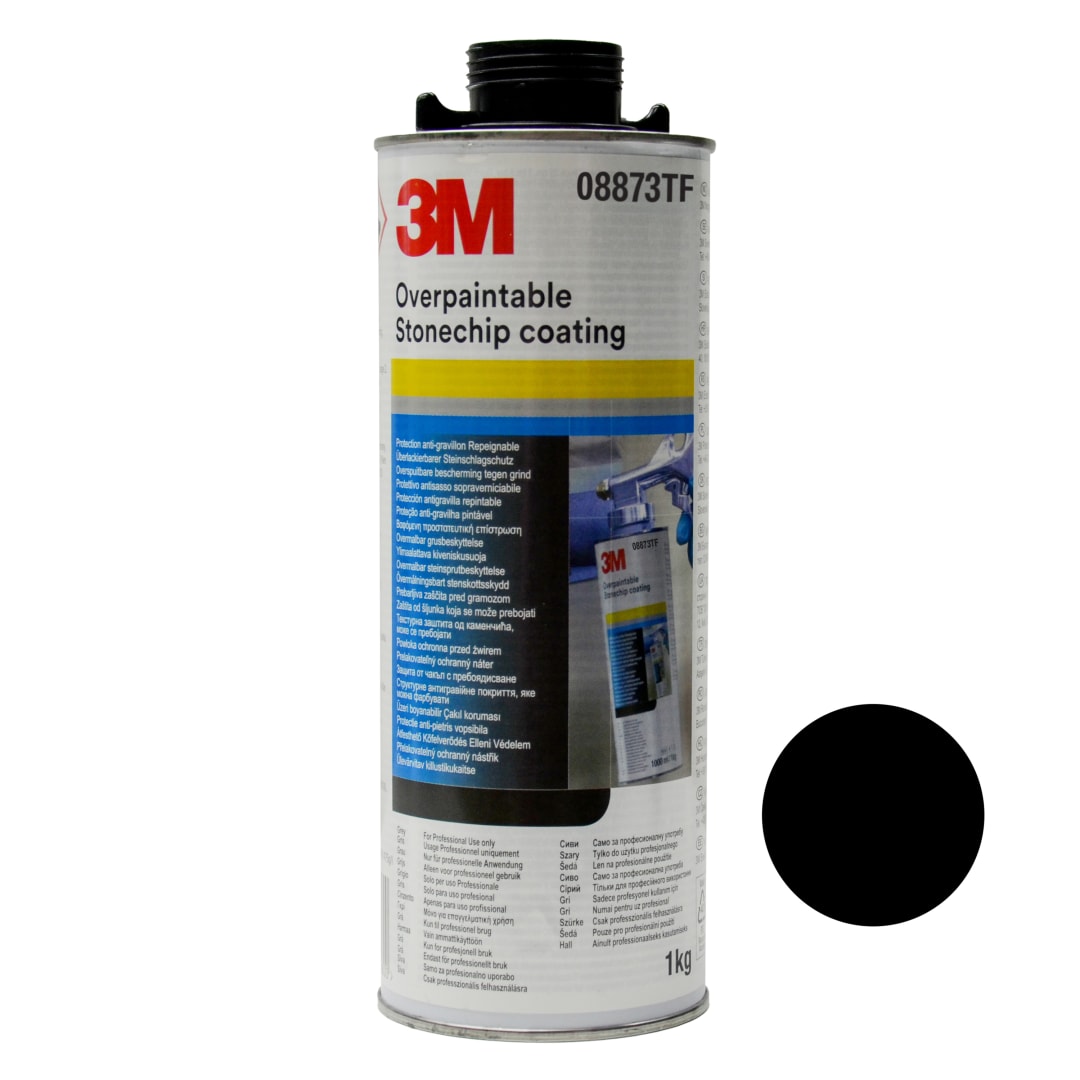 3M™ Überlackierbarer Steinschlagschutz, Schwarz, 1 kg, 08873TF