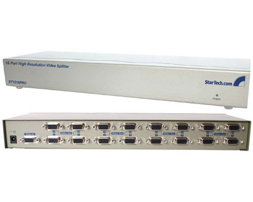 16 Port High Resolution 400 MHz VGA Video Splitter