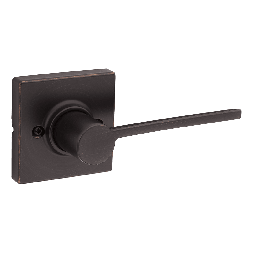 Ladera Right-Handed Half-Dummy Lever with Square Trim in Venetian Bronze