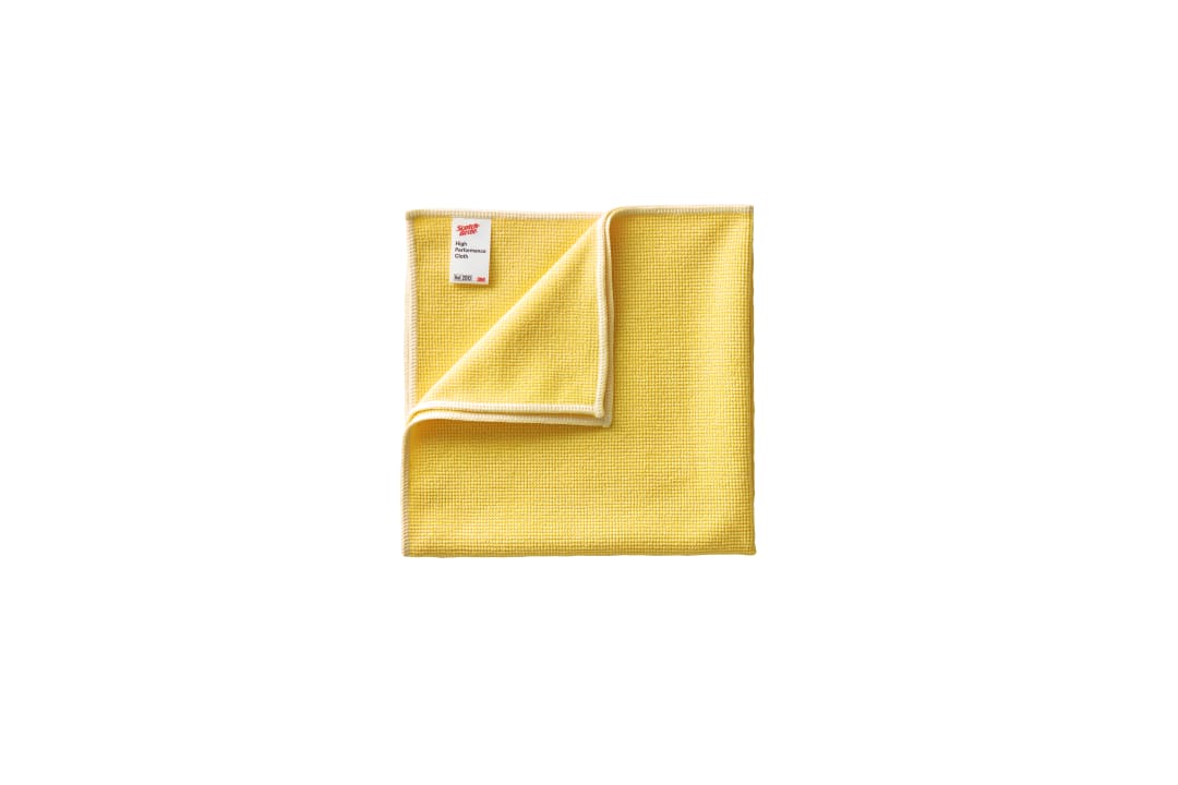 Scotch-Brite™ Hochleistungstuch 2010, Gelb, 360 mm x 360 mm, 5/Packung, 10 Packung/Karton