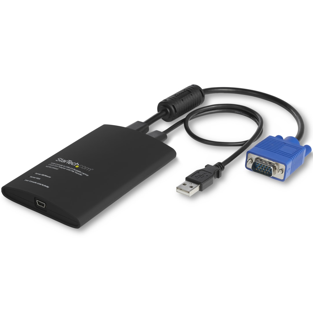 KVM to USB 2 0 Crash Cart Converter w  File Transfer