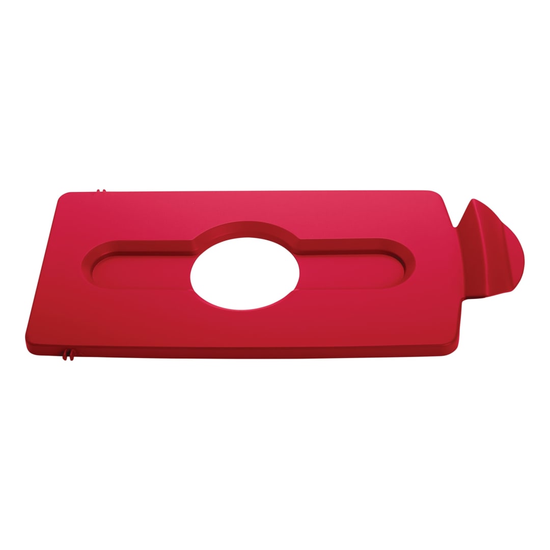 Slim Jim® Recycling Station Bottles/Cans Lid Red