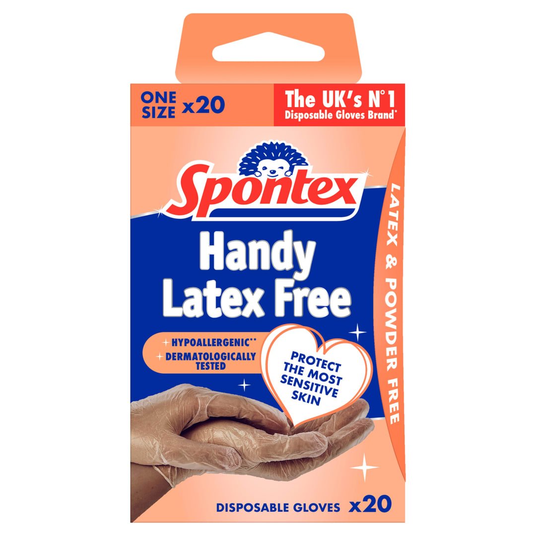 Spontex Handy Latex Free Disposable Gloves 20pk M