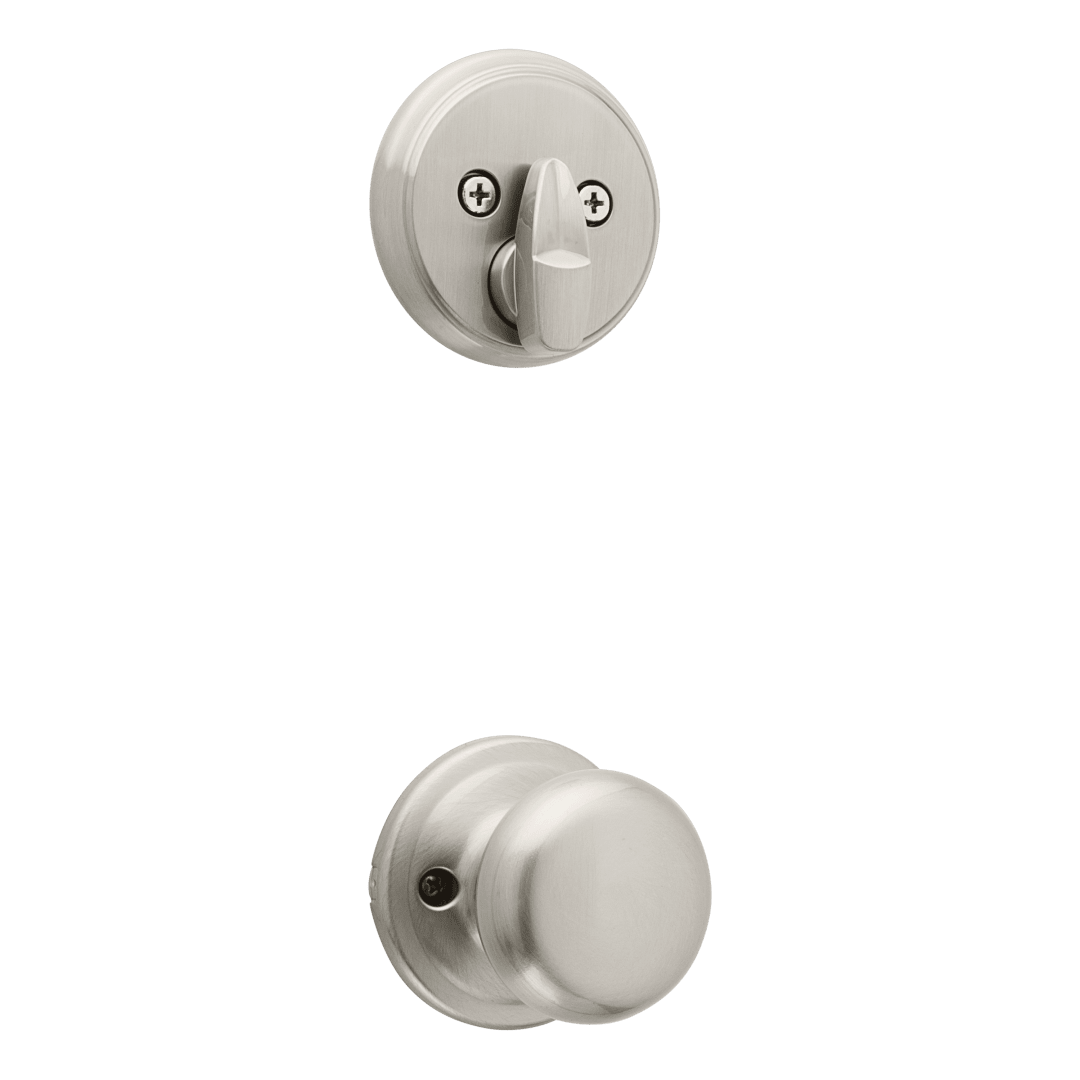 971 Single Cylinder Interior Pack w/ Hancock Knob for Signature Series Handlesets in Satin Nickel
