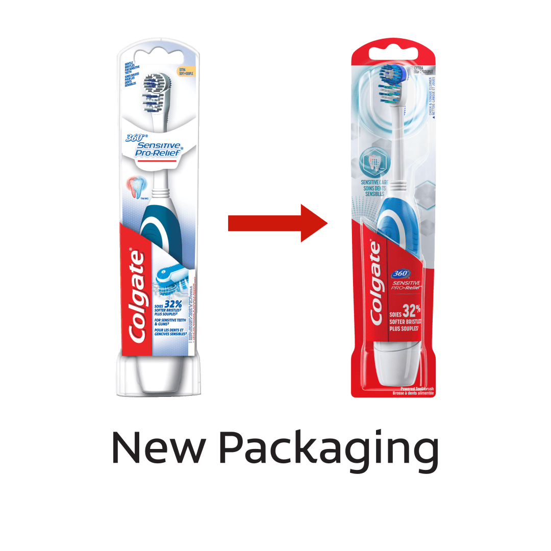 Colgate 36 Sensitive Pro-Relief Battery Powered Toothbrush Handle