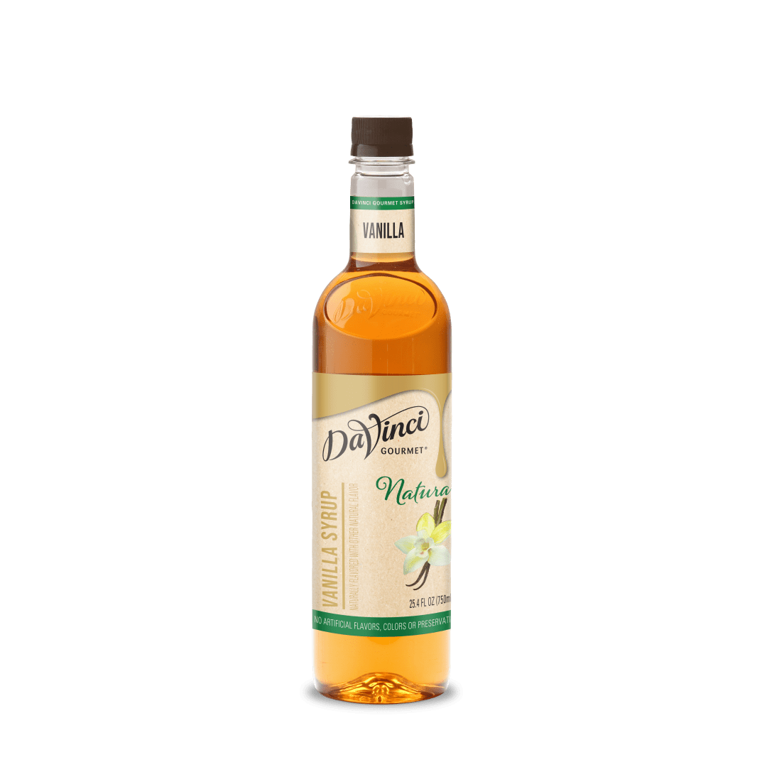 DaVinci Gourmet Natural Vanilla Syrup, Plastic Bottle, 4 x 750 mL