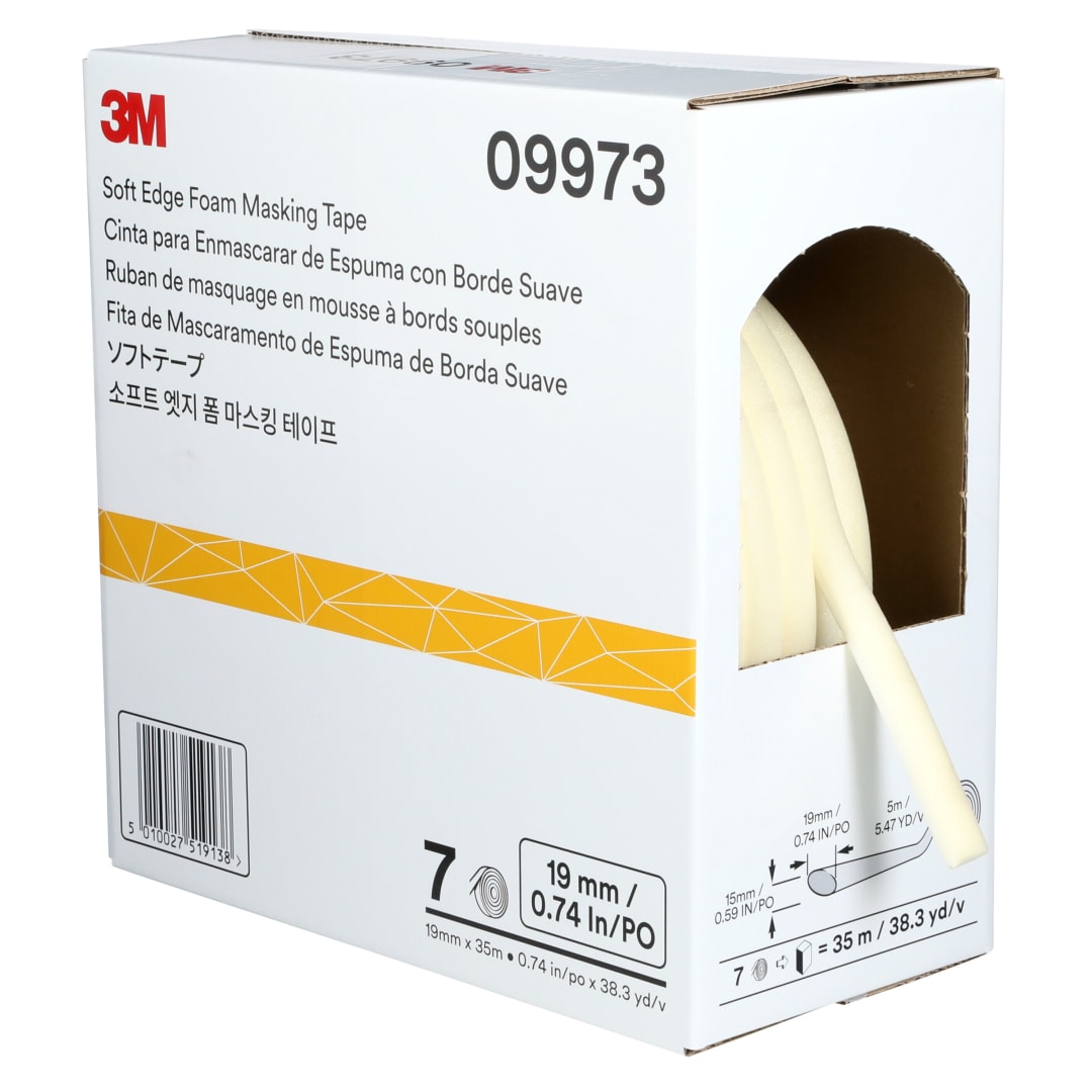 3M™ Köpük Maskeleme Bandı, Beyaz, 19 mm x 35 m, 09973