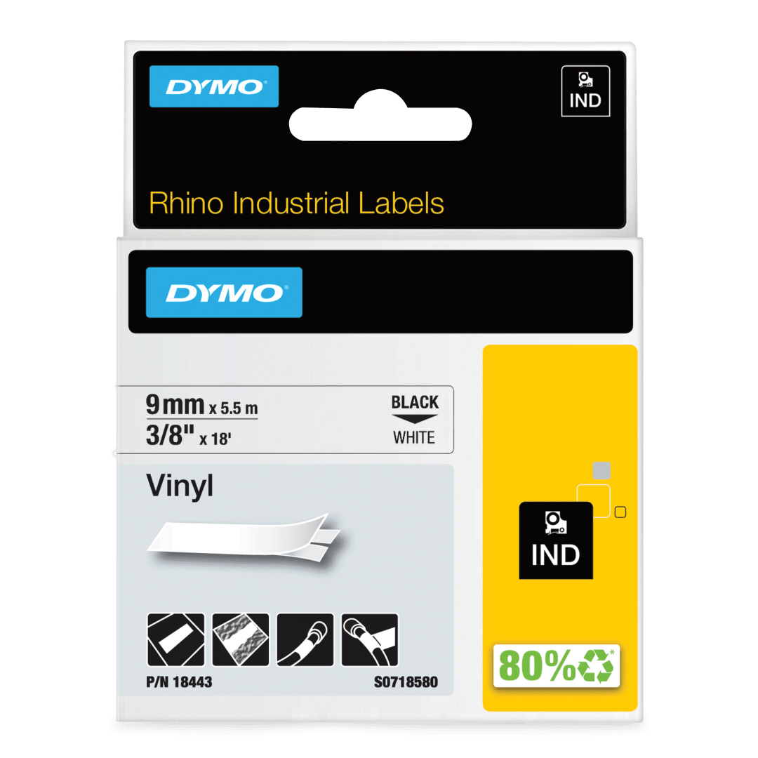 RHINO 3/8" WHITE VINYL- 9MM