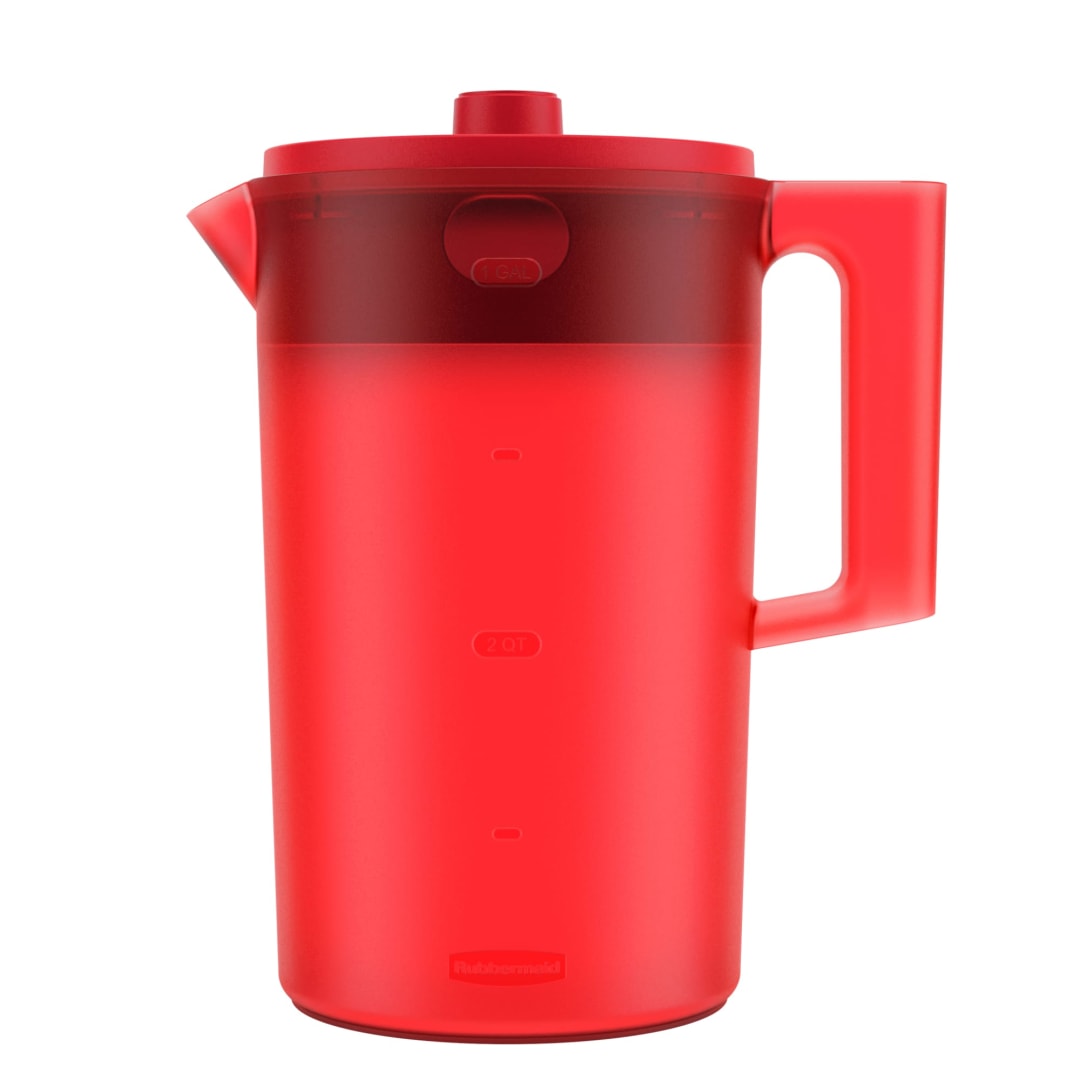 Rubbermaid Simply Pour Special-Edition Americana Red Pitcher, Water Pitcher with Multifunction Lid