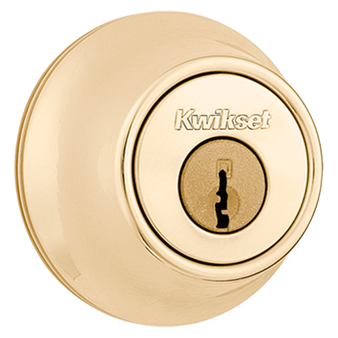 660 Deadbolt, Keyed One Side, in Polished Brass