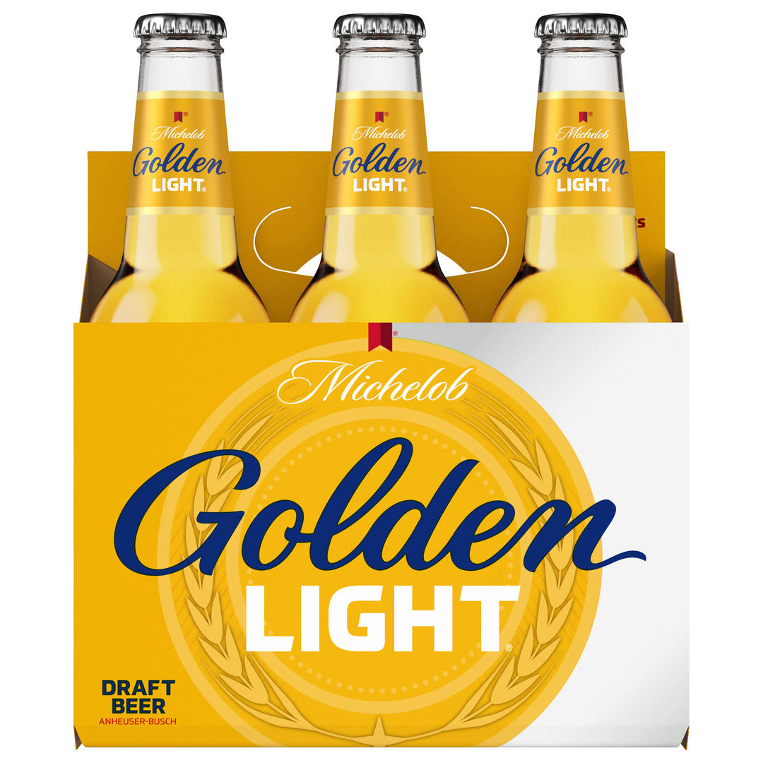 Michelob Golden Draft Light 6x12oz Glass Bottle Basket CARRIER