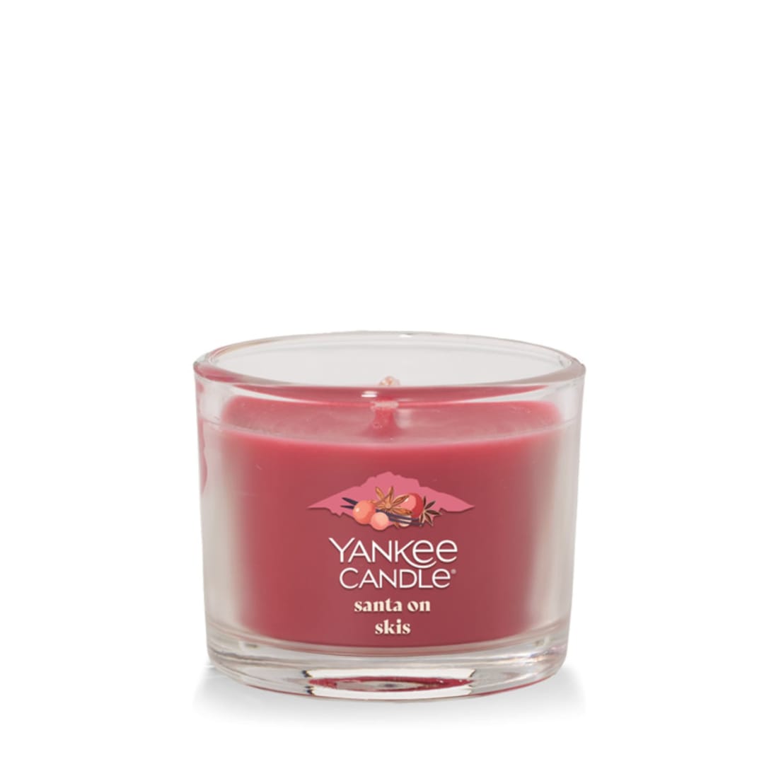 Yankee Candle Santa on Skis Mini Home Decor Scented Candles, 1.3 oz, Pack of 6