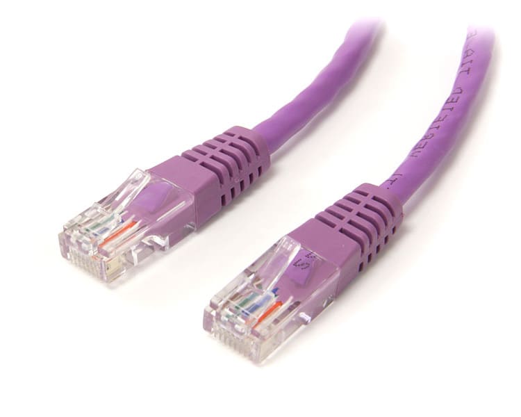 15 m Purple Molded Cat5e UTP Patch Cable