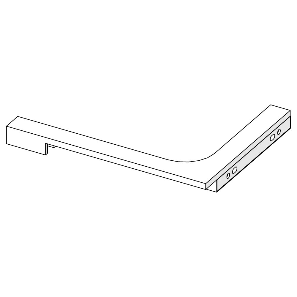 8 in. Reversible L-Bar Support Bracket for 10mm (3/8 in.) Glass in Satin Black