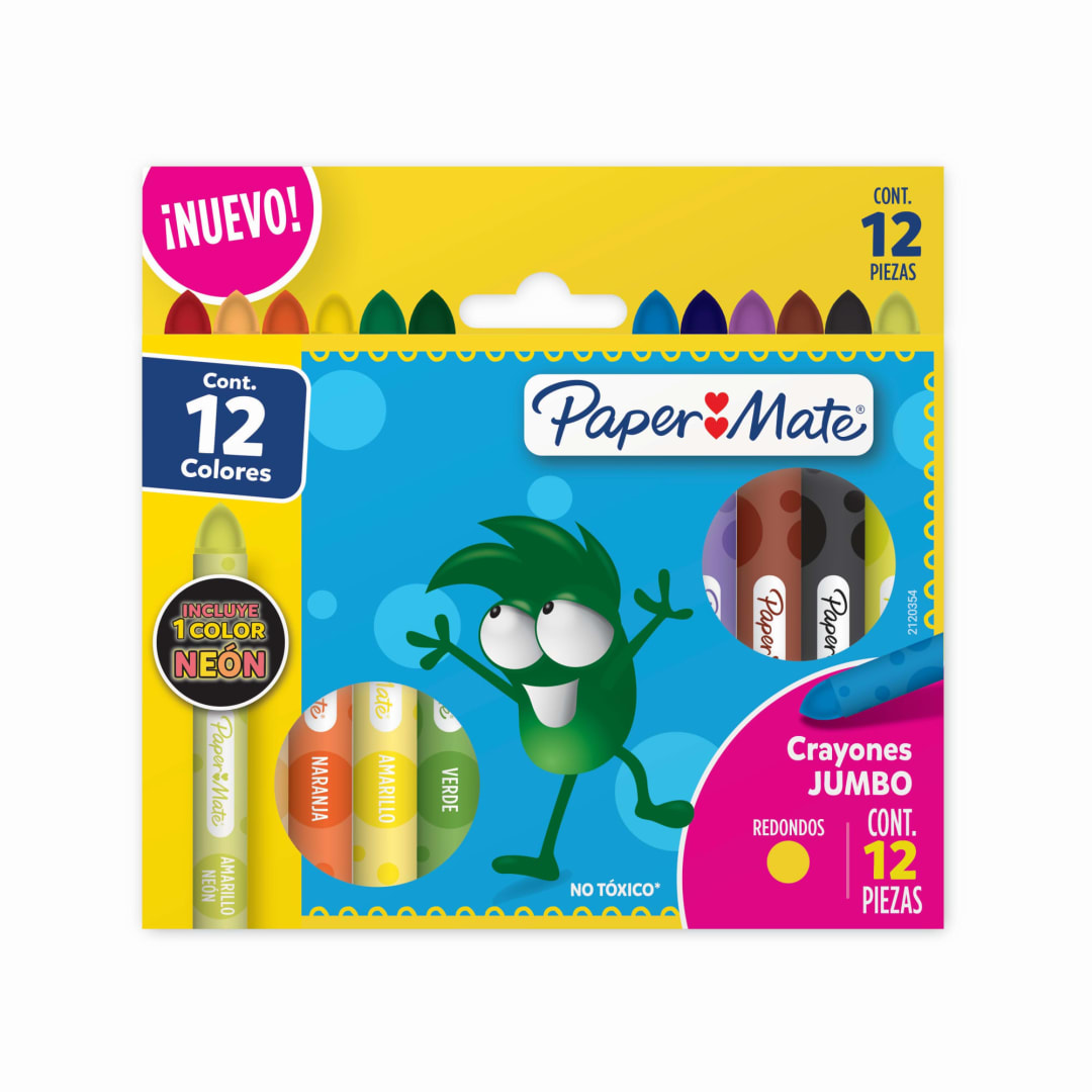 PAPER MATE 12CT THICK ROUND CRAYONS
