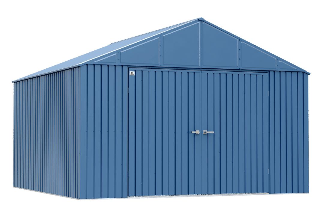 Arrow Elite 12 x 12 x 8 ft Blue Grey Steel Storage Shed