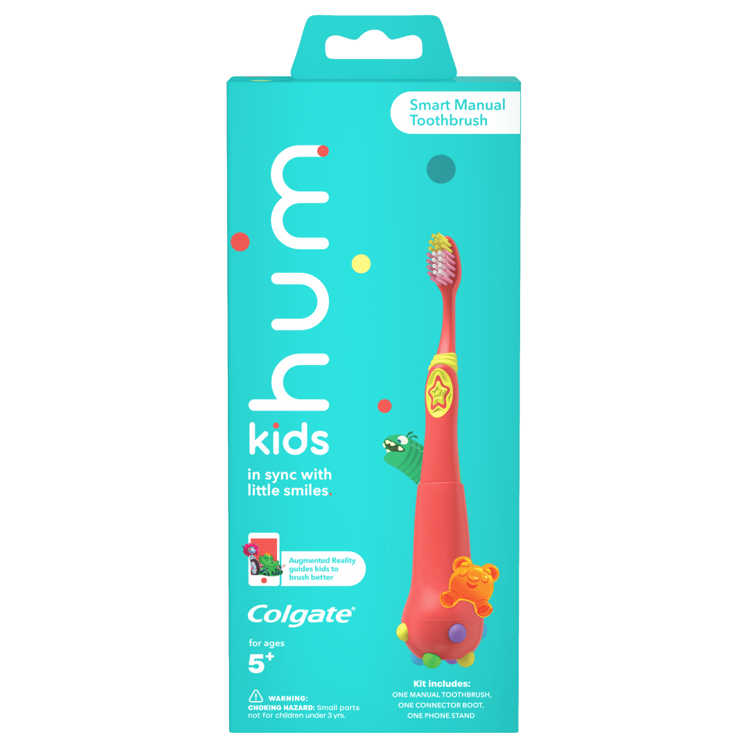 Colgate hum Kids Smart Manual Toothbrush, Coral