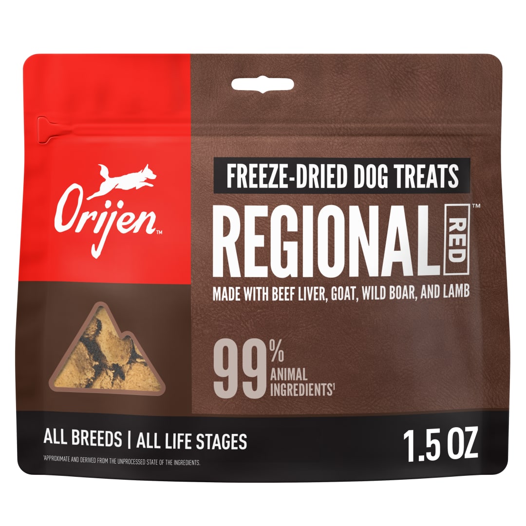 ORIJEN Grain Free High Protein Freeze Dried Dog Treats Regional Red Recipe