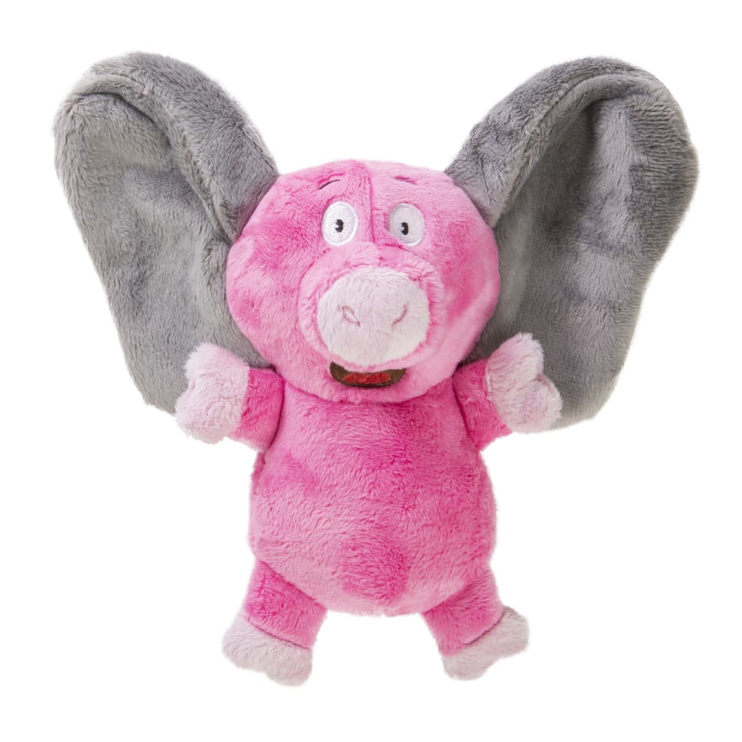 goDog Flips Pig Elephant Silent Squeak Plush Dog Toy With Chew Guard Technology, Large