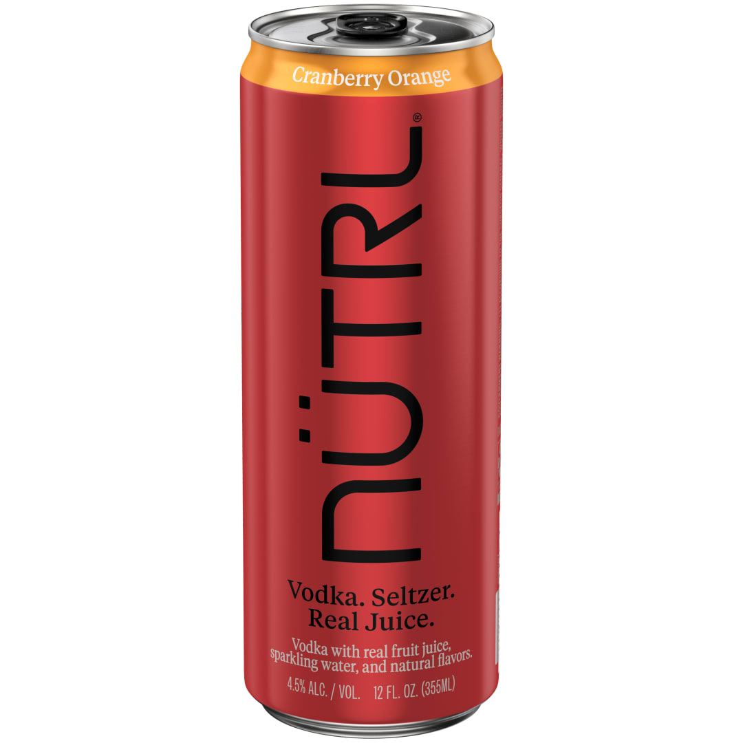 Nutrl Vodka Seltzer Cranberry Orange 12 oz Single CAN Sleek 4_5ABV