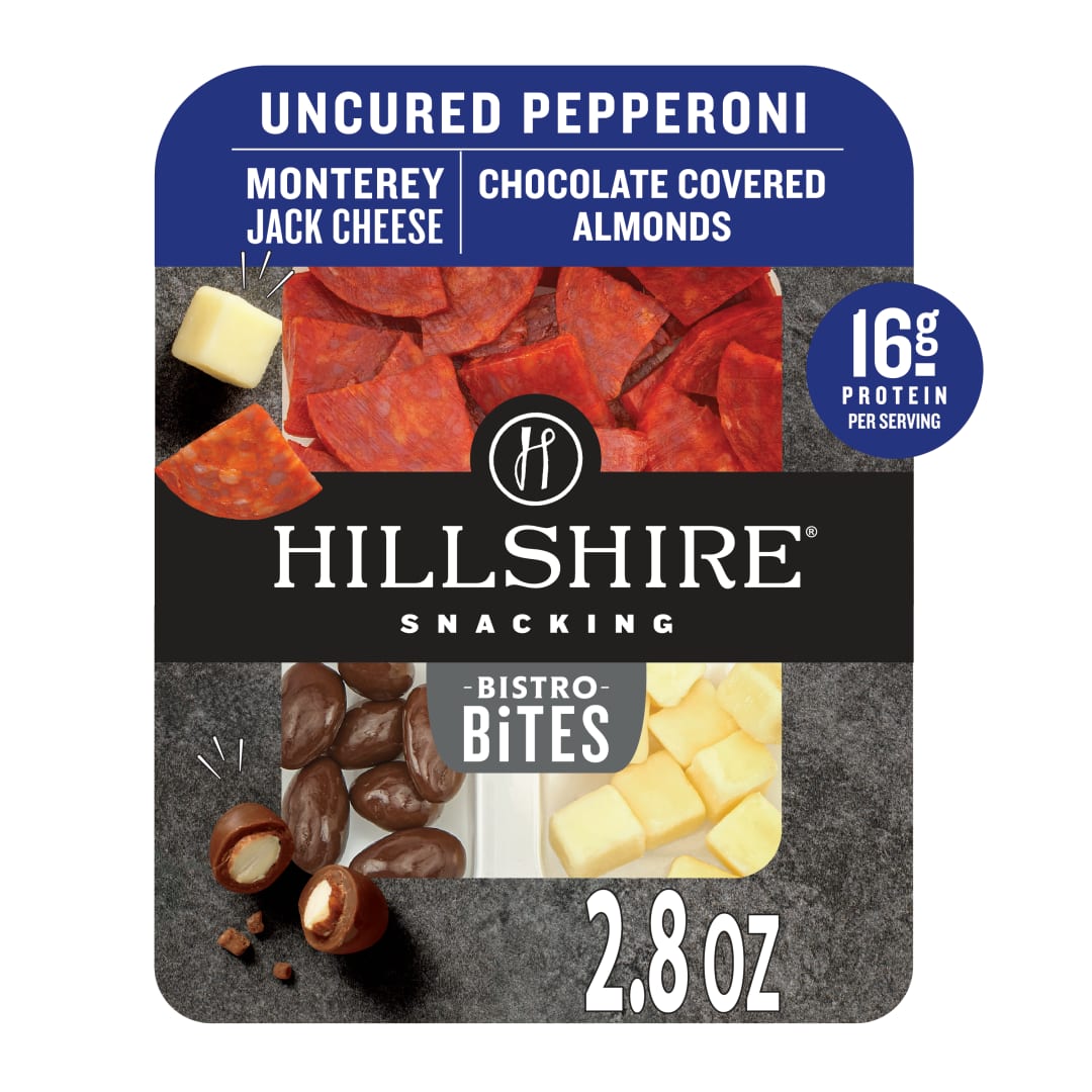 Hillshire Snacking Protein Bistro Bites Pepperoni and Monterey Jack Cheese, 2.8 oz