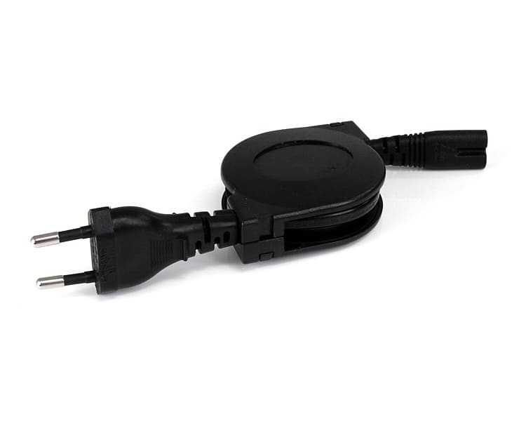 1m Retractable Laptop Power Cord - EU to C7