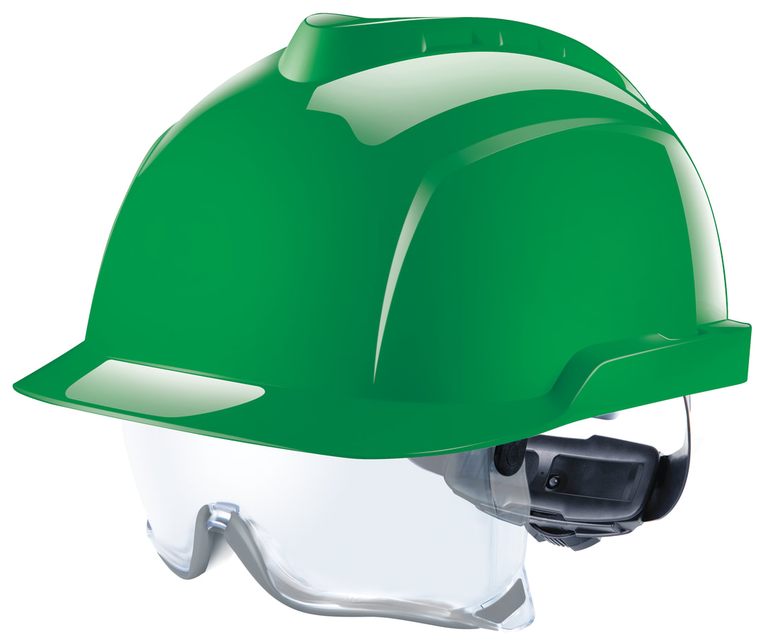 V-Gard 930 Casco de Seguridad Industrial sin ventilación con Goggle integrado