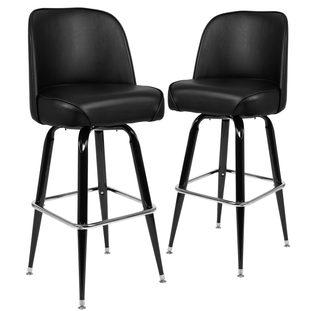 James 2 Pack Metal Barstool with Swivel Bucket Seat