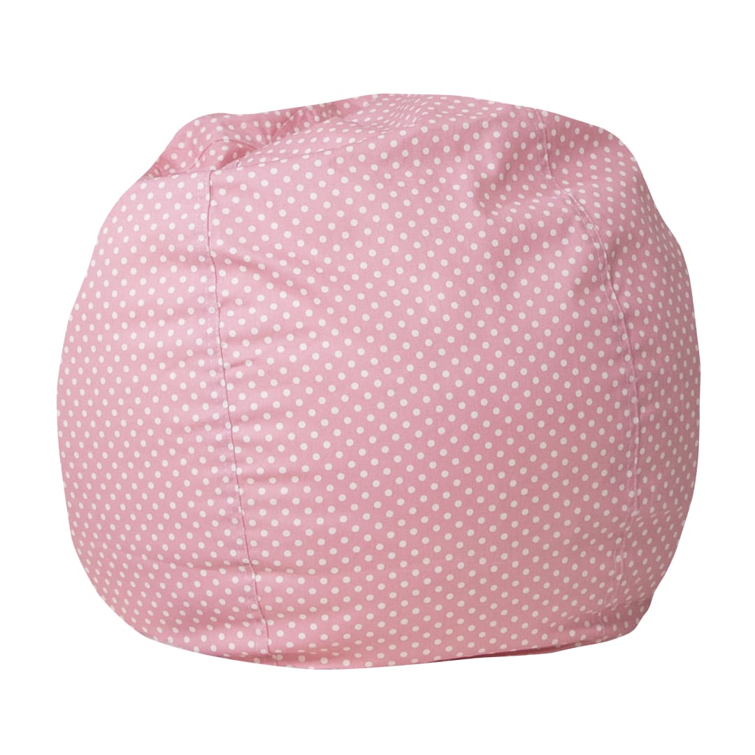 Dillon Small Light Pink Dot Refillable Bean Bag Chair for Kids and Teens