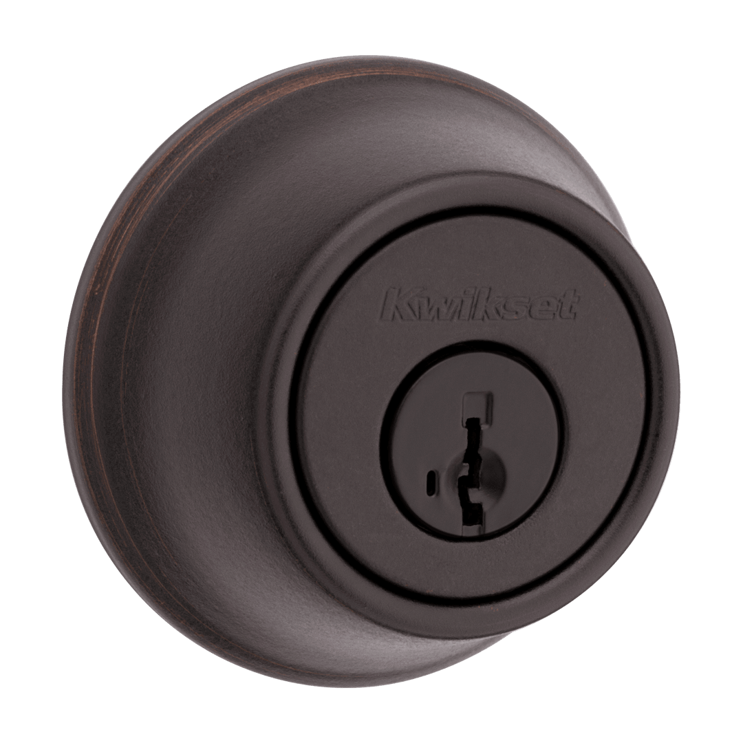 600 Deadbolt Series Single Cylinder Deadbolt in Venetian Bronze featuring SmartKey Security