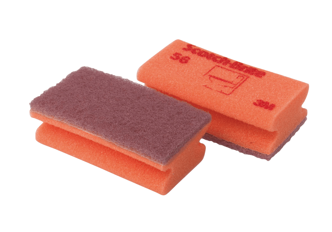3M™ Scotch-Brite™ Schwamm 56, Rot / Braun, 70 mm x 130 mm, 10 x 10 Stück / Karton