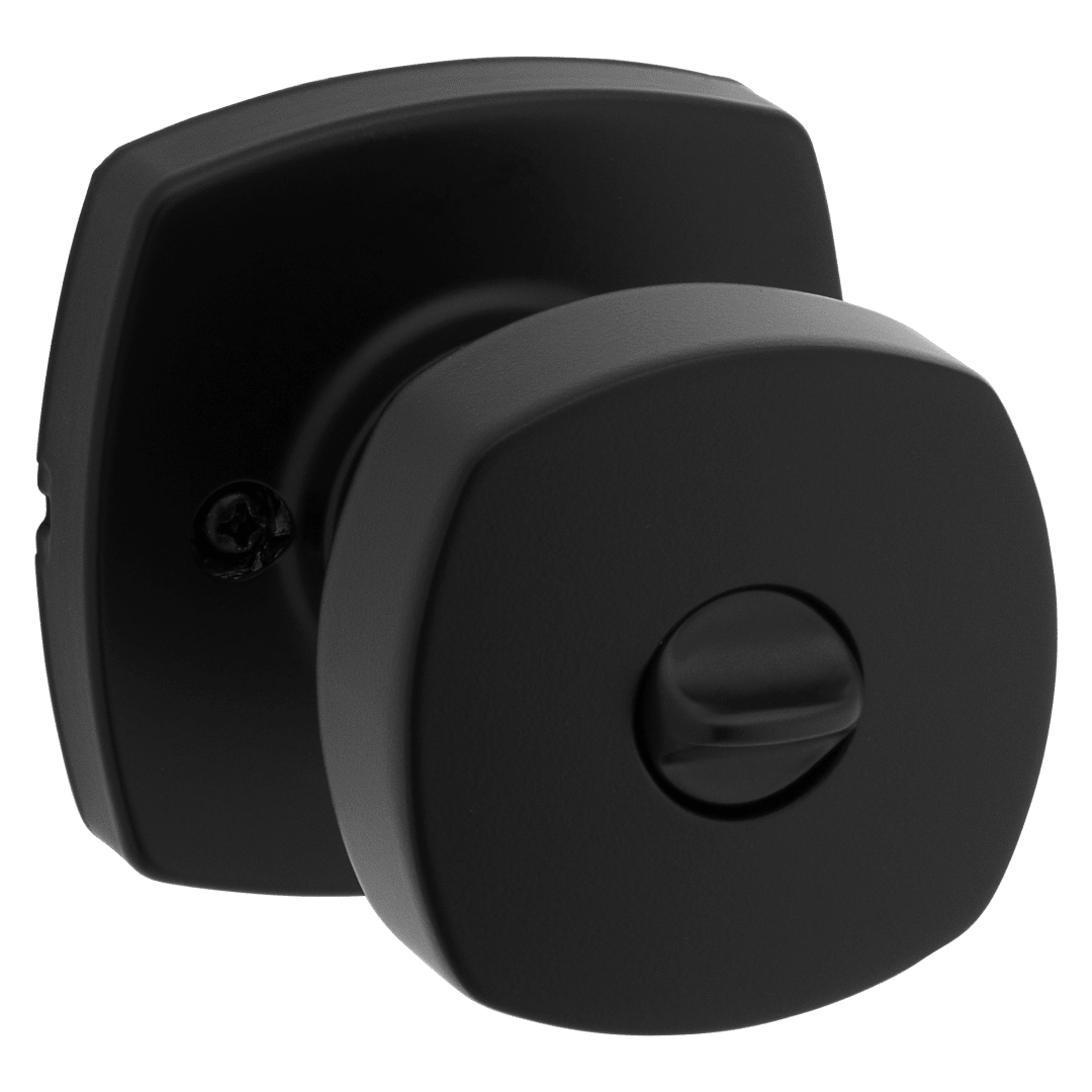 Prague Entry Knob featuring SmartKey Security™ in Matte Black