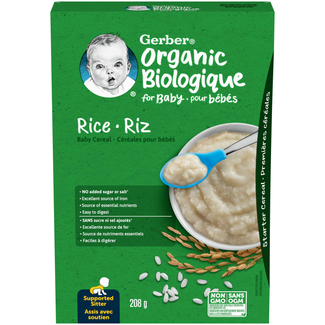 GERBER Cereal Orgnc Rice 6x208gN2CA