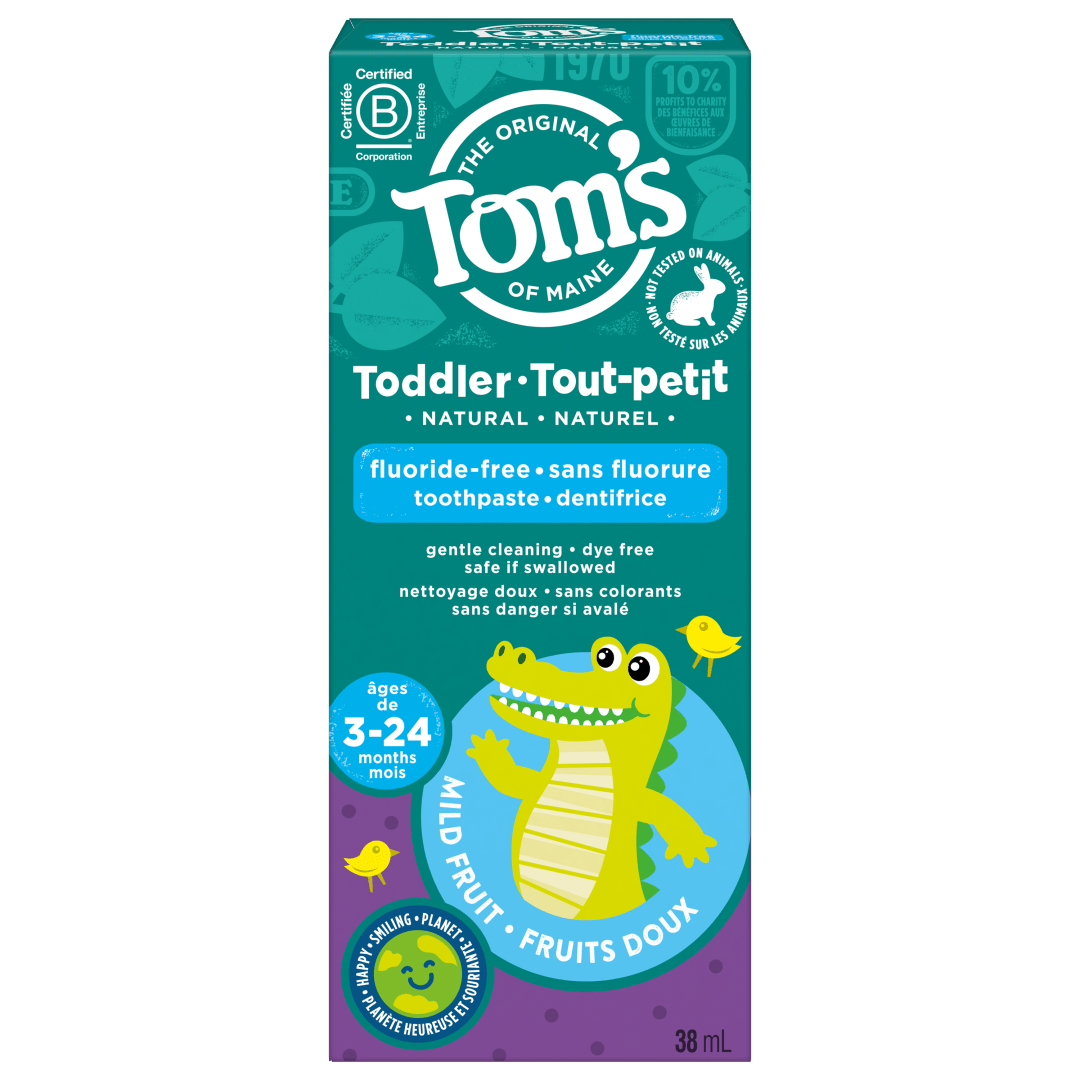Tom's of Maine Toddler Fluoride-Free Natural Training Toothpaste 38 mL, Mild fruit