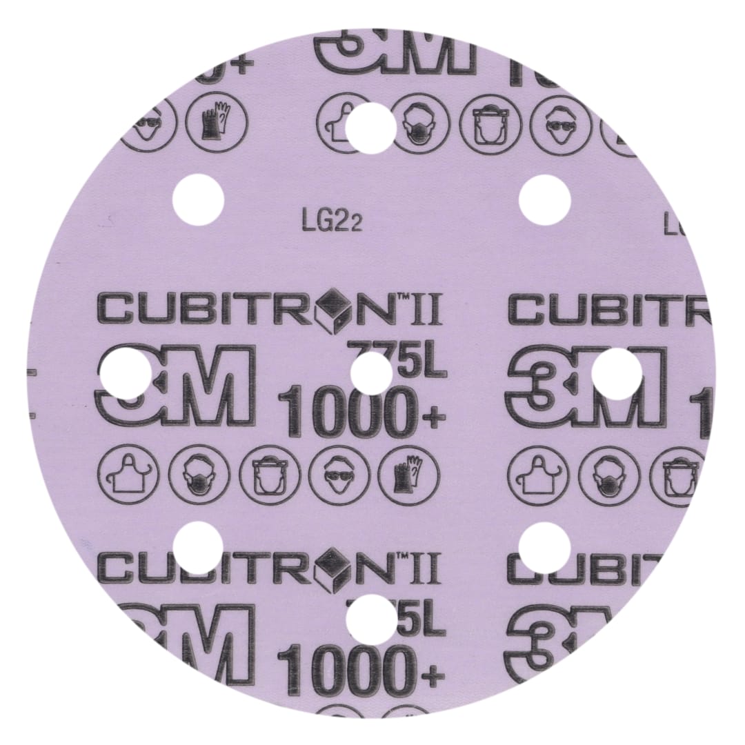 3M™ Cubitron™ II Hookit™ 775L Film Disk, 1000+ 3MIL, 125 mm, 8HL, Die 500KE