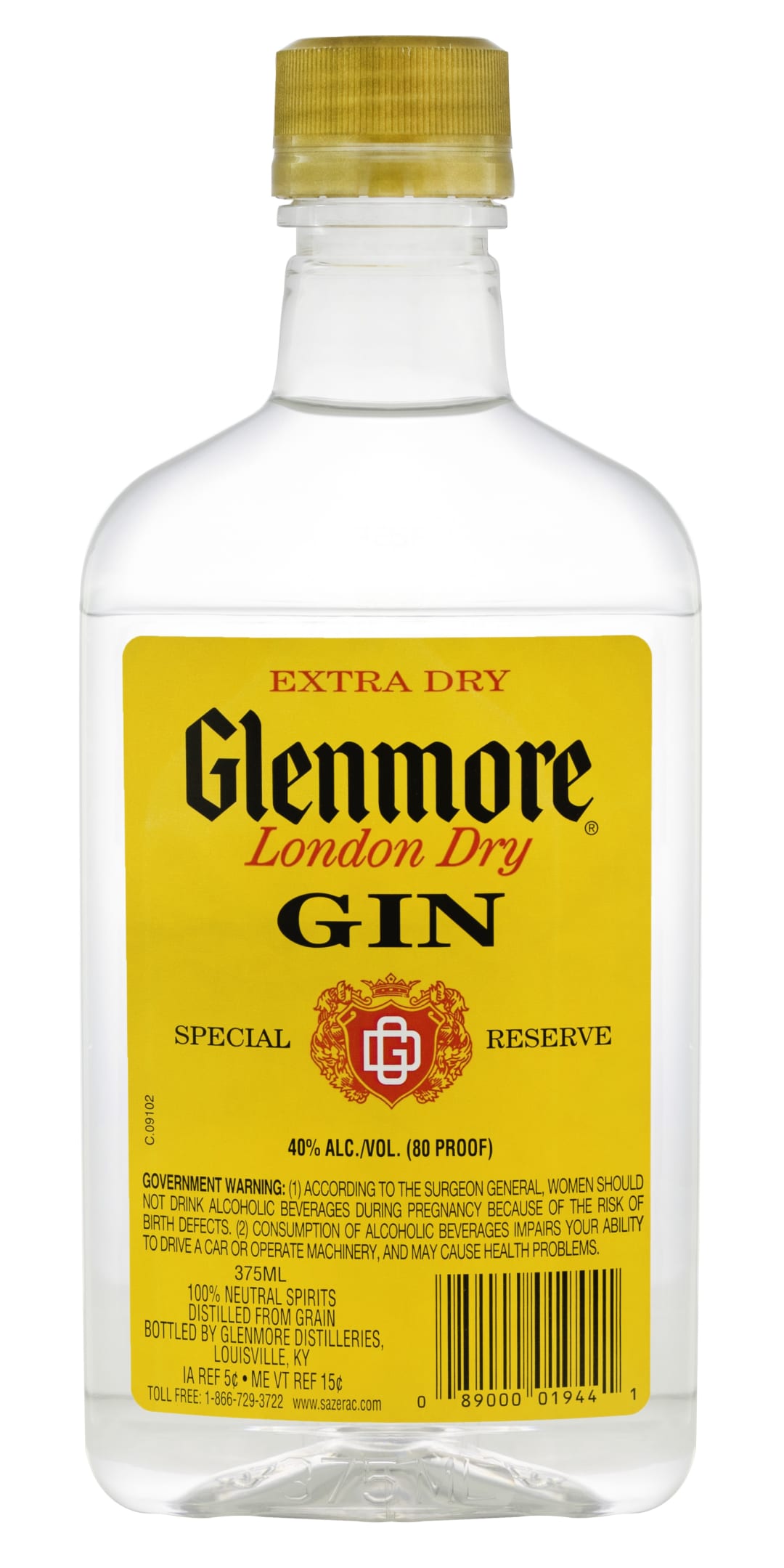 Glenmore Special Reserve Extra Dry London Dry Gin 375ml 80 Proof