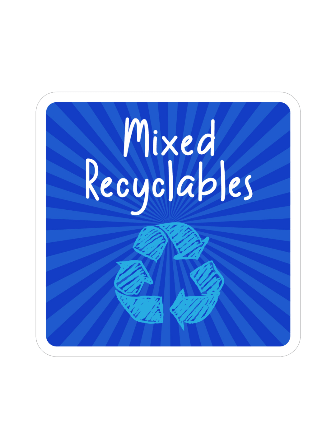 MOSAIC - Label - Mixed Recyclables - Blue