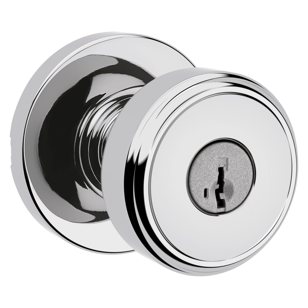 Maven Round Keyed Entry Knob w/ SmartKey Technology™ in Polished Chrome