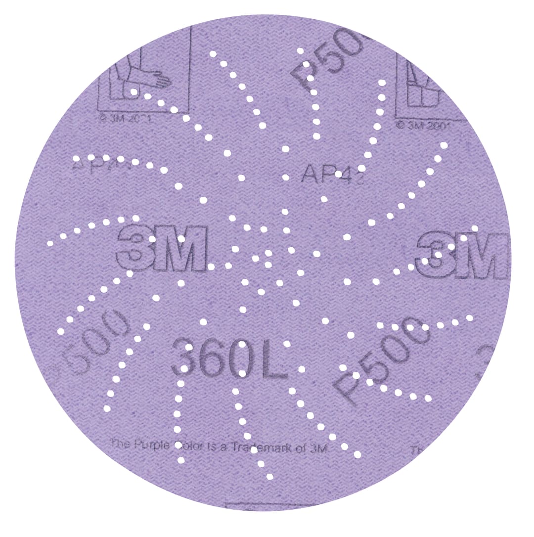 3M™ Hookit™ Clean Sanding Disc 360L, 6 in P320, 100 per inner 500 per case