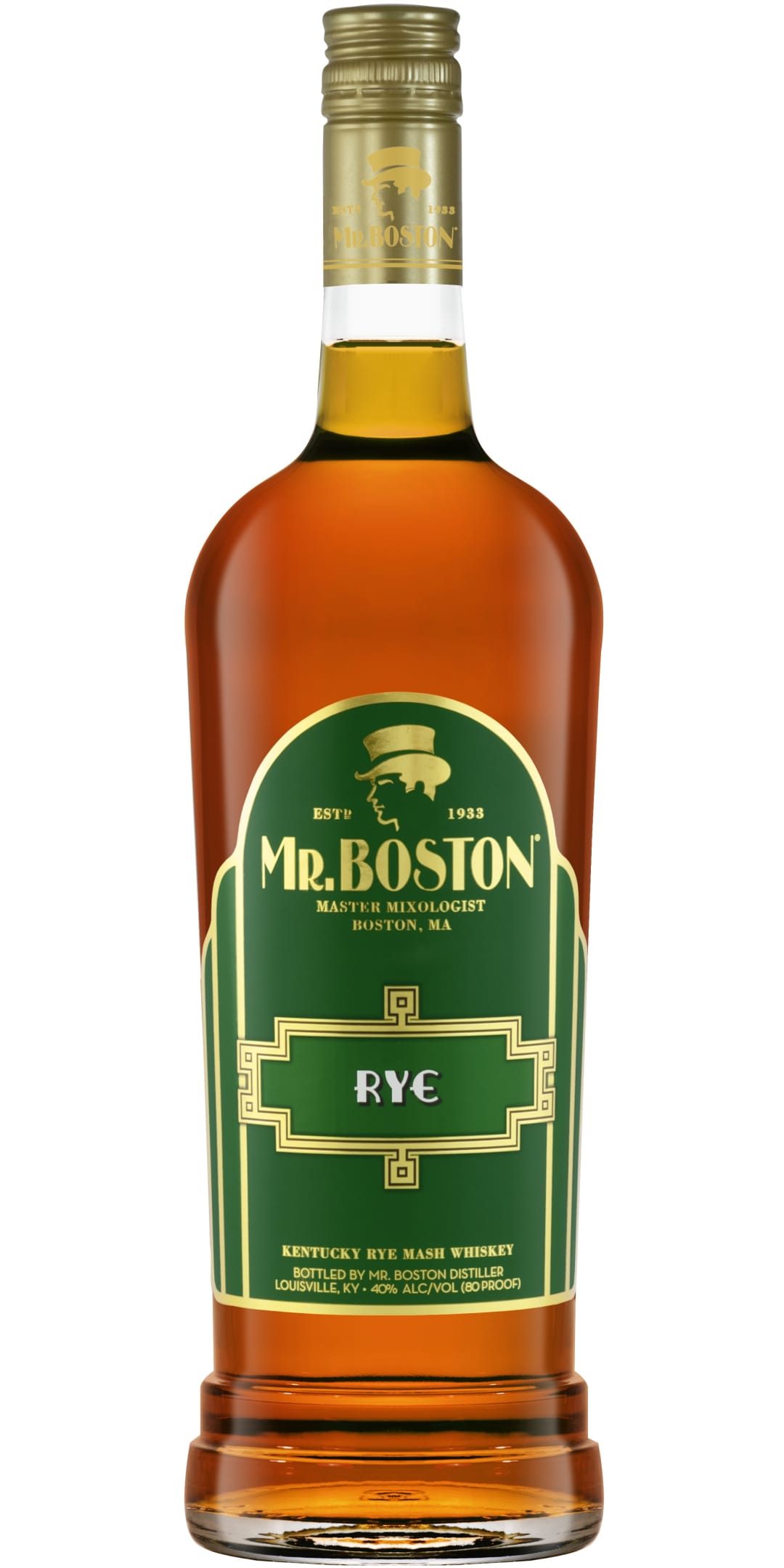 Mr. Boston Rye Whiskey 1l 80 Proof