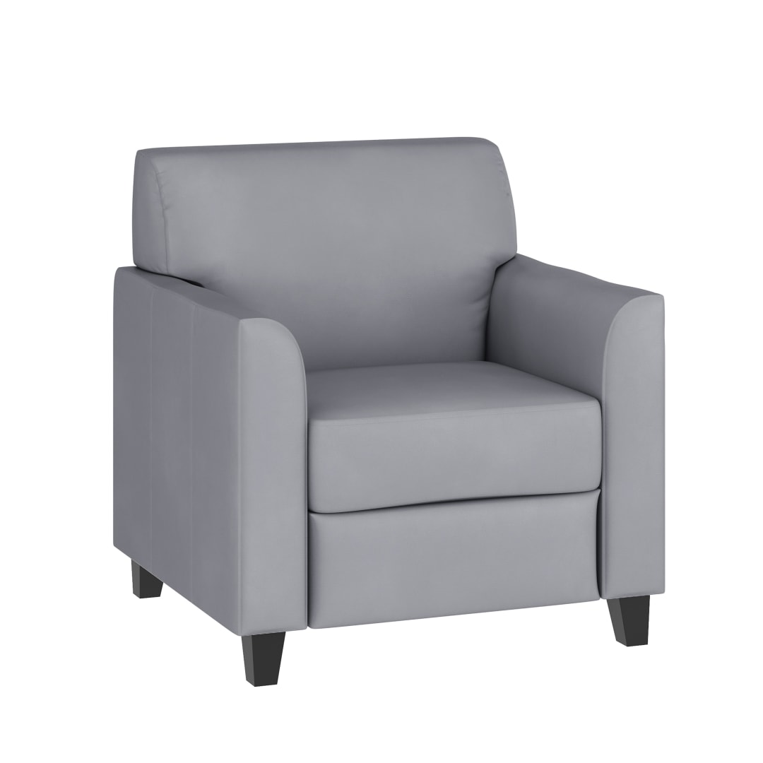 HERCULES Diplomat Series Gray LeatherSoft Chair