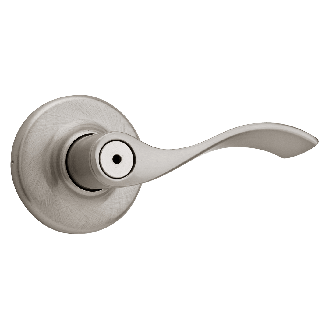 Belmont Bed/Bath Lever in Satin Nickel