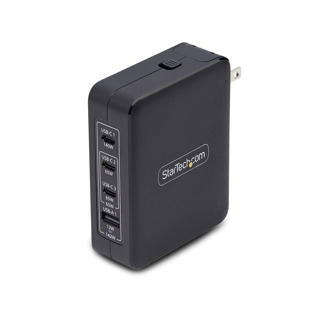 140W 3 x USB C 1x USB A GaN Wall Charger INT