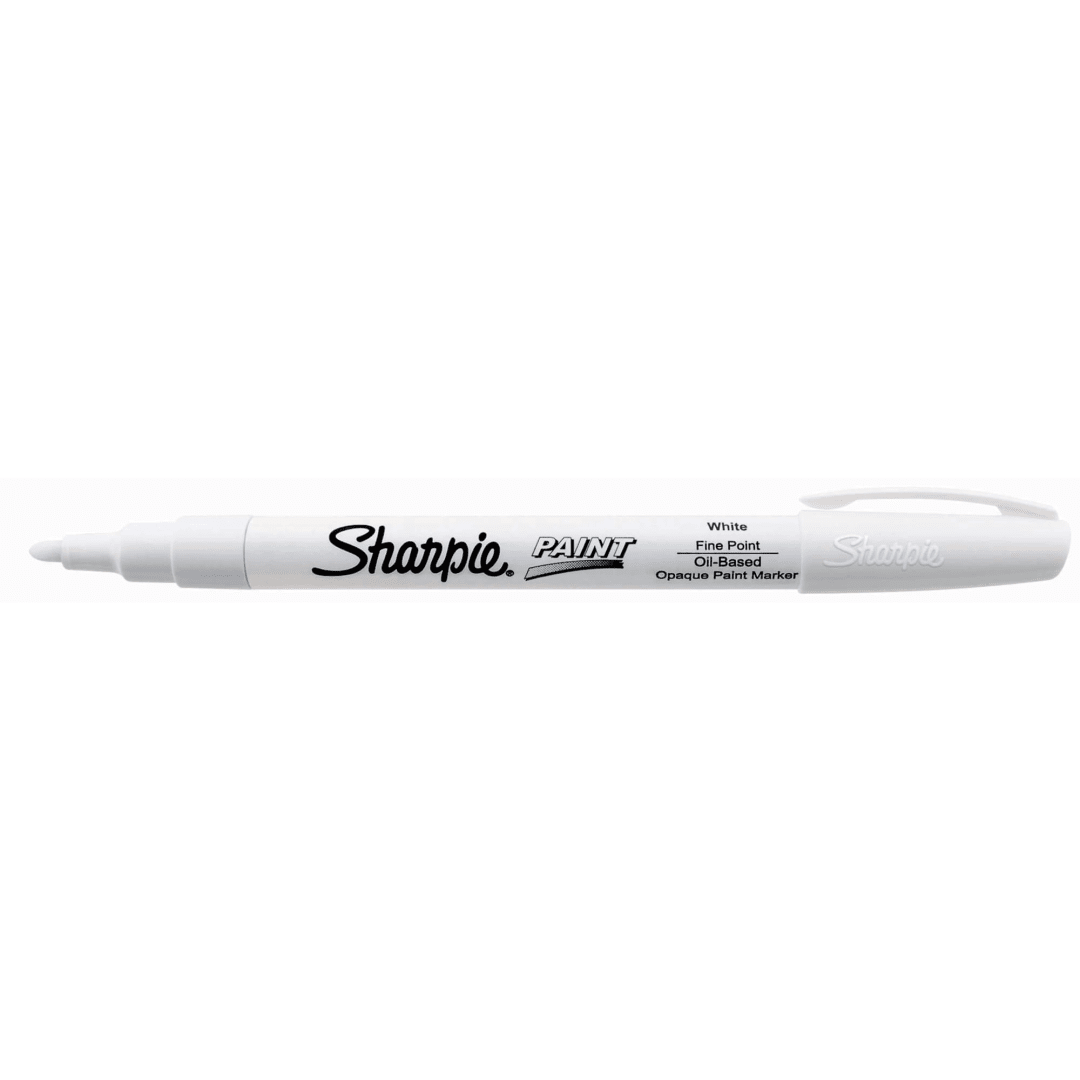 Sharpie® Oil-Based Paint Marker, Fine Point, White, Great for Rock Painting, 1 Count