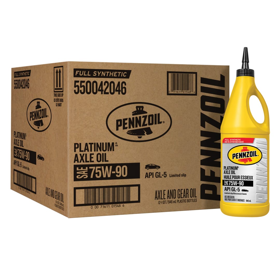 Pennzoil Platinum Synthetic 75W-90 Axle Gear Oil, 1 Quart (12 Pack)