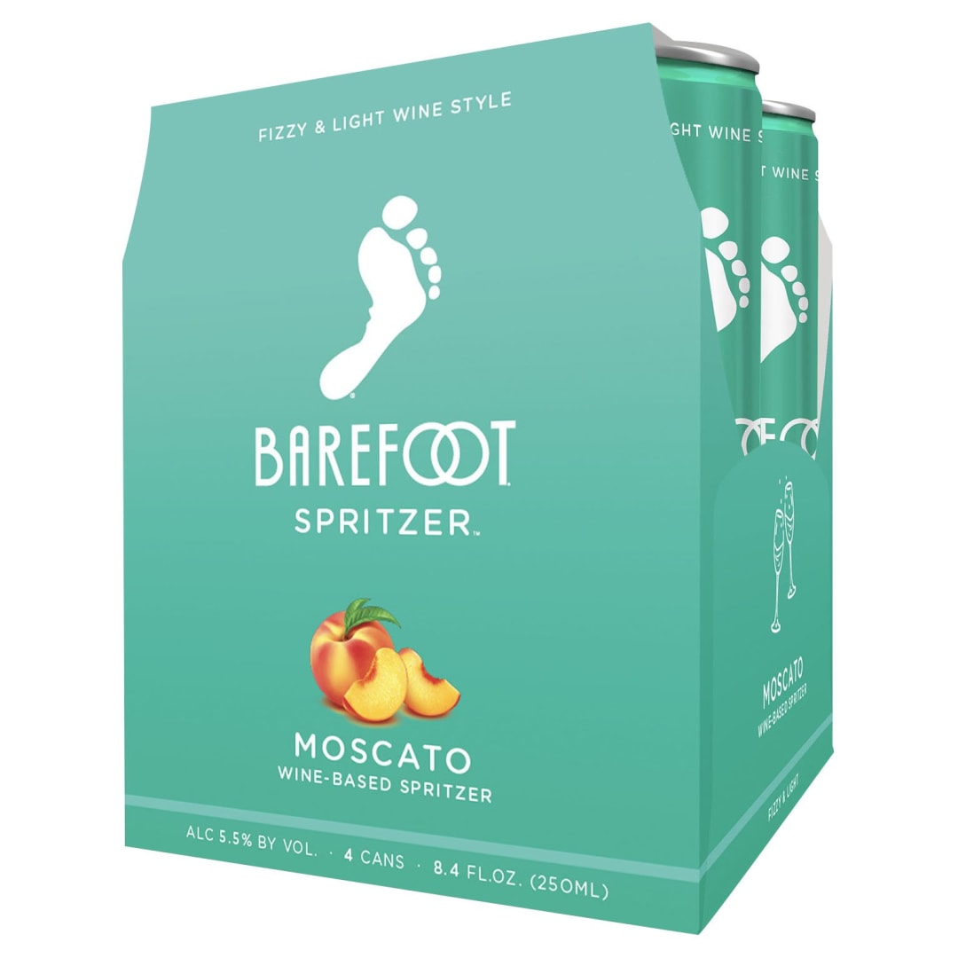 Barefoot Spritzer Moscato White Wine 4 Single Serve 250ml Cans