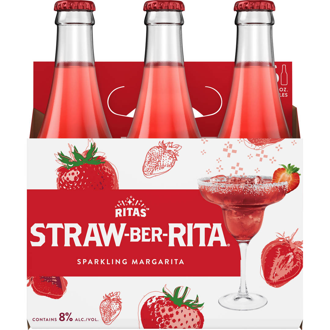 Ritas™ Straw-Ber-Rita® Sparkling Margarita, 6 Pack 12 fl. oz. Bottles