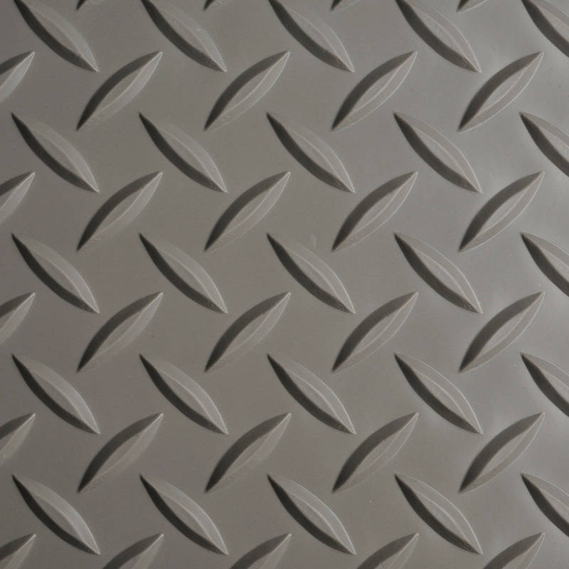OBSOLETE WorkForce Vinyl Diamond Plate Commercial Grade Matting, 1/8" x 36" x 72", Gray
