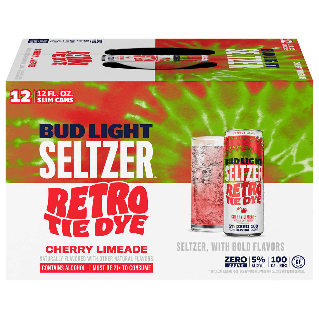 Bud Light Seltzer Retro Tie Dye Cherry Limeade Seltzer 12 - 12 fl oz Cans